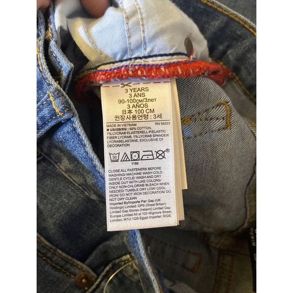 Gap Toddler Slim‎ Fit Embroidered Monster Jeans